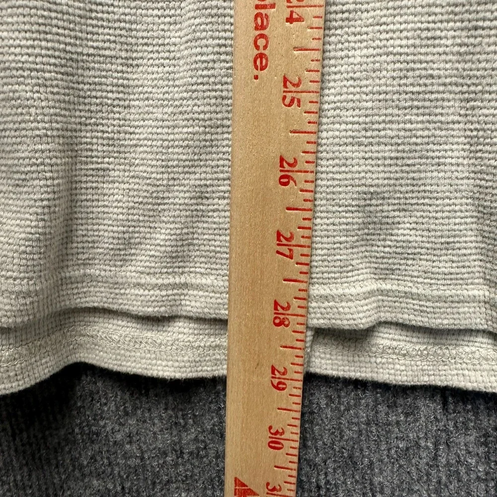 Polo Ralph Lauren Mens XL Grey Waffle Knit Thermal Henley Sleepwear Shirt L/S